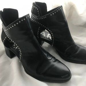Zara studded ankle boots with cut out sz 9
